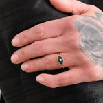 Young In The Mountains Jewelry Rings Anja Ring in Colorado Black Dinosaur Bone 14K Yellow Gold / 8
