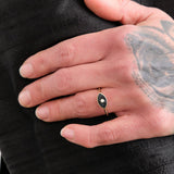Young In The Mountains Jewelry Rings Anja Ring in Colorado Black Dinosaur Bone 14K Yellow Gold / 8