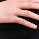 Young In The Mountains Jewelry Rings Appolo Ring in Double Montana Sapphire 14K Yellow Gold / 4.5