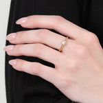 Asahi Solitaire Ring in Gold and Diamond by Young in the Mountains