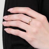 Asahi Solitaire Ring in Gold and Diamond by Young in the Mountains