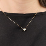 Young In The Mountains Jewelry Necklaces Asscher Slide Pendant Necklace in Montana Sapphire 14K Yellow Gold / 16" Chain