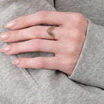 Black Diamond Lacuna Rioga Crown Ring in Gold by Young in the Mountains