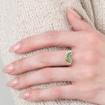 Broken Arrow Turquoise Selene Ring in 14K Gold by Young in The Mountains 