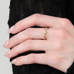 Cerberus White Diamond Ring in 14K Gold by Young in the Mountains