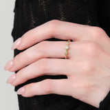 Cerberus White Diamond Ring in 14K Gold by Young in the Mountains