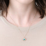 Young in the Mountains Cerclen Necklace in Pearl and Turquoise in Gold