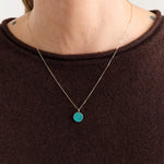 Young In The Mountains Jewelry Necklaces Circ Necklace in Chrysocolla 14K Yellow Gold / 18" Chain