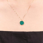 Young In The Mountains Jewelry Necklaces Circ Necklace in Kingman Gold Green Turquoise 14K Yellow Gold / 18" Chain