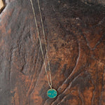 Young In The Mountains Jewelry Necklaces Circ Necklace in Kingman Gold Green Turquoise 14K Yellow Gold / 18" Chain