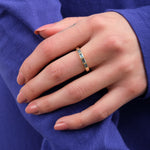 Young in the Mountains Cobalt Montana Sapphire Baguette Band