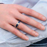 Young In The Mountains Jewelry Rings Colorado Band Ring in Colorado Lapis Lazuli 14K Yellow Gold / 6.5