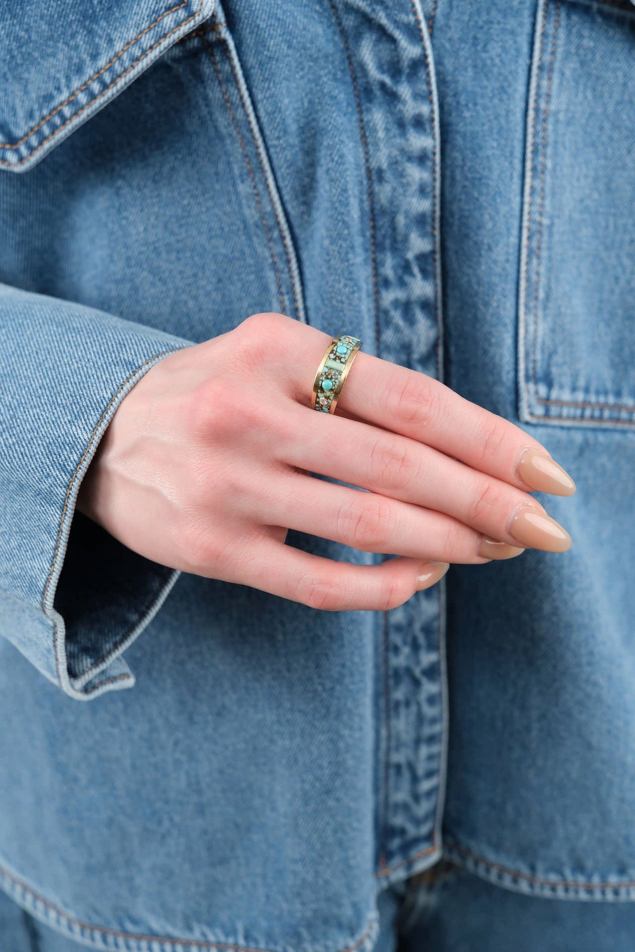 Young In The Mountains Jewelry Rings Composition No. 9 Inlay Ring White Diamond / 10.5