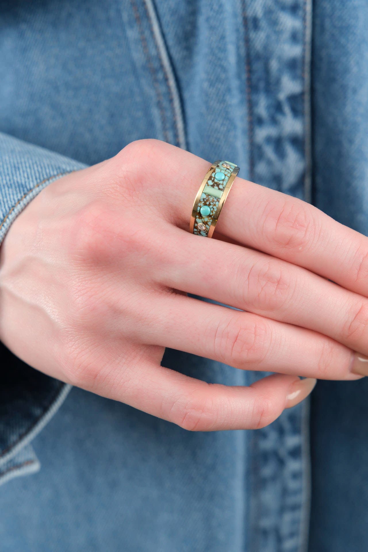 Young In The Mountains Jewelry Rings Composition No. 9 Inlay Ring White Diamond / 10.5