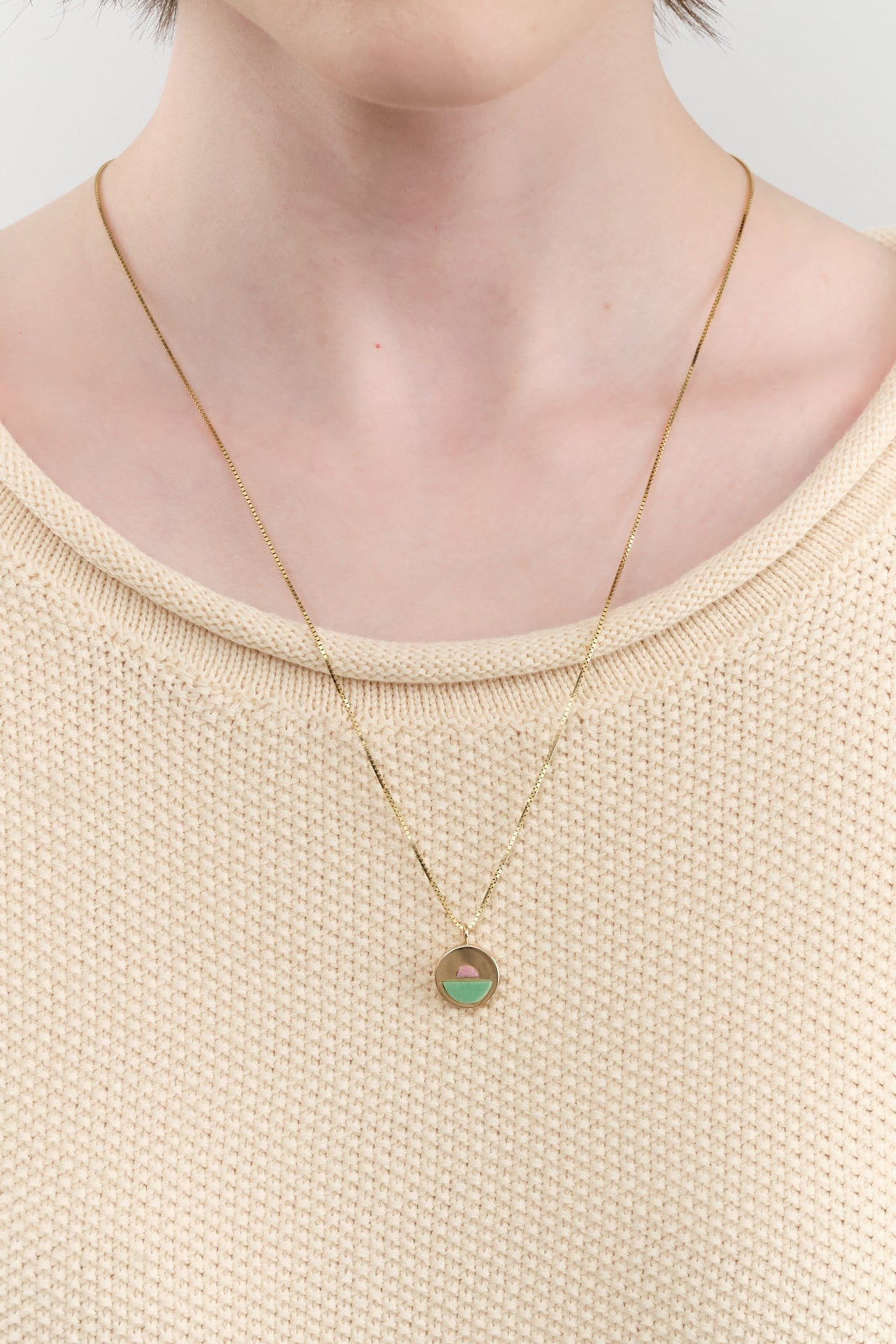 Young In The Mountains Jewelry Necklaces Cost Capsule Necklace 14K Yellow Gold / 22" Chain