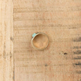 Young In The Mountains Jewelry Rings Feronia Inlay Band Ring in Broken Arrow Turquoise 14K Yellow Gold / 6.75