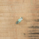 Young In The Mountains Jewelry Rings Feronia Inlay Band Ring in Broken Arrow Turquoise 14K Yellow Gold / 6.75