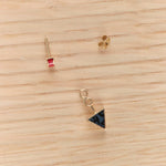 Young In The Mountains Jewelry Earrings Giza Ear Jackets Black Dinosaur Bone and Rosarita / Pair