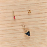 Young In The Mountains Jewelry Earrings Giza Ear Jackets Black Dinosaur Bone and Rosarita / Pair