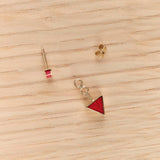 Young In The Mountains Jewelry Earrings Giza Ear Jackets Black Dinosaur Bone and Rosarita / Pair