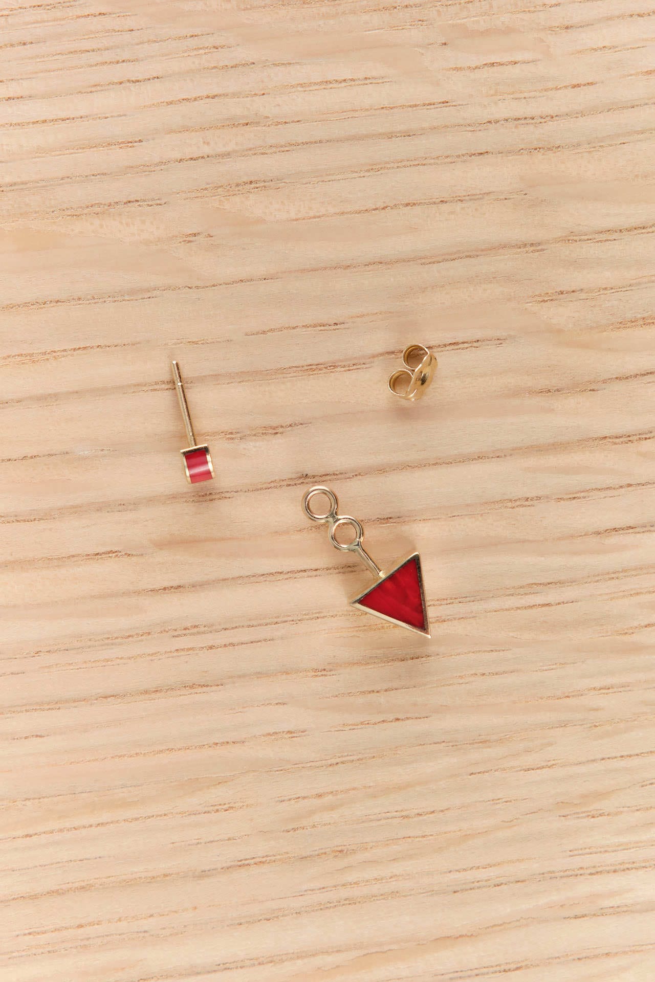 Young In The Mountains Jewelry Earrings Giza Ear Jackets Black Dinosaur Bone and Rosarita / Pair