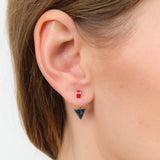 Young In The Mountains Jewelry Earrings Giza Ear Jackets Black Dinosaur Bone and Rosarita / Pair