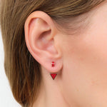 Young In The Mountains Jewelry Earrings Giza Ear Jackets Black Dinosaur Bone and Rosarita / Pair