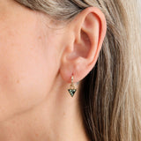 Young In The Mountains Jewelry Earrings Giza Hoop Earrings in Reversible Variscite and Turquoise 14K Yellow Gold / Pair