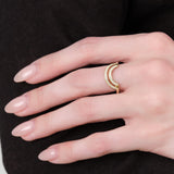 Large Arch Rioga Crown Ring in Gold and Diamonds by Young in The Mountains