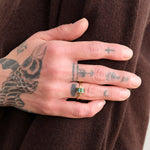 Young In The Mountains Jewelry Rings Luna Ring in Red Web Turquoise 14K Yellow Gold / 7