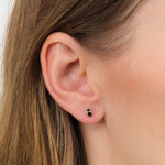 Young In The Mountains Jewelry Earrings Luna Stud Earrings in Black Jade Black Jade / Pair