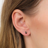 Young In The Mountains Jewelry Earrings Luna Stud Earrings in Black Jade Black Jade / Pair
