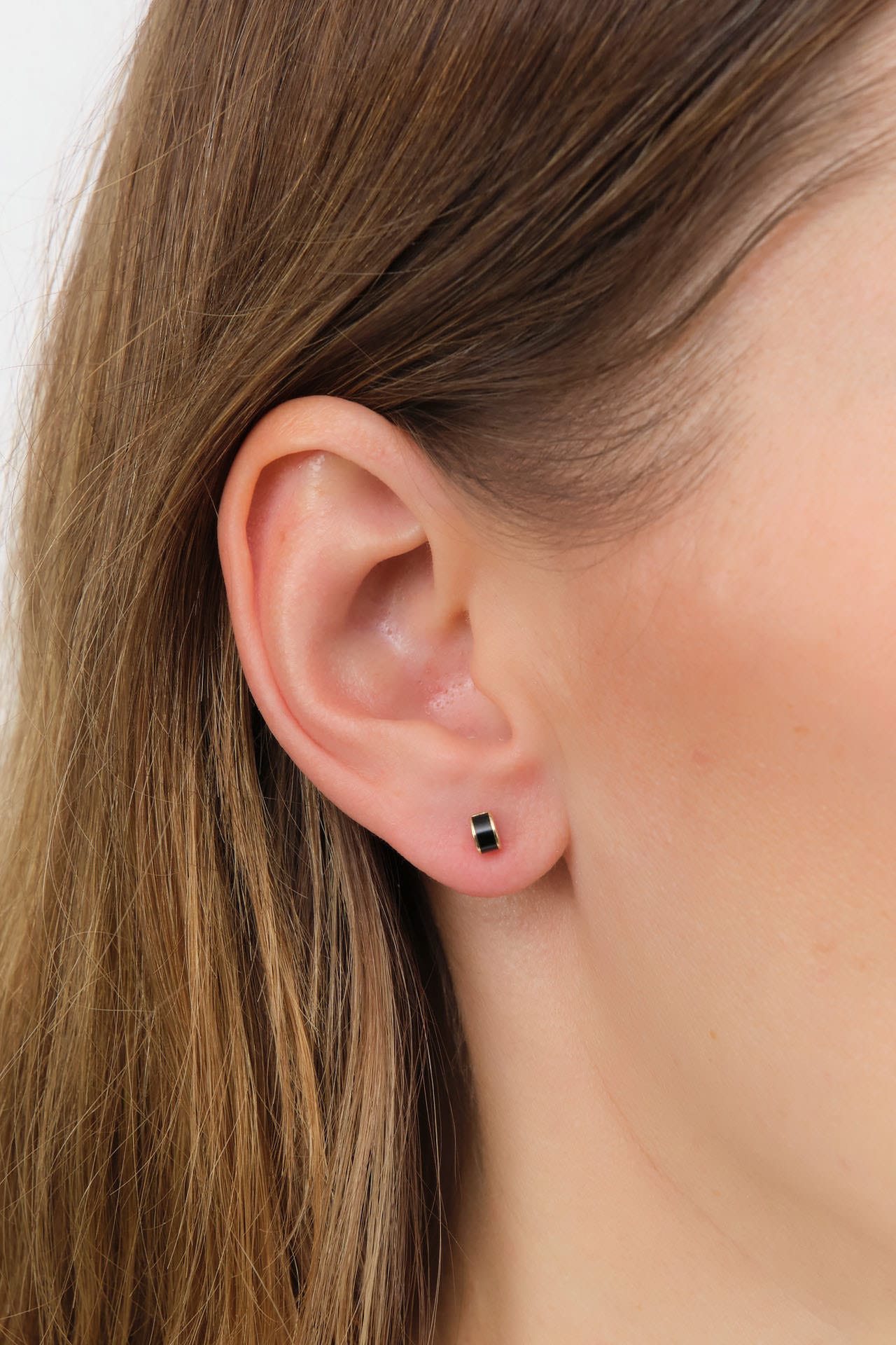 Young In The Mountains Jewelry Earrings Luna Stud Earrings in Black Jade Black Jade / Pair