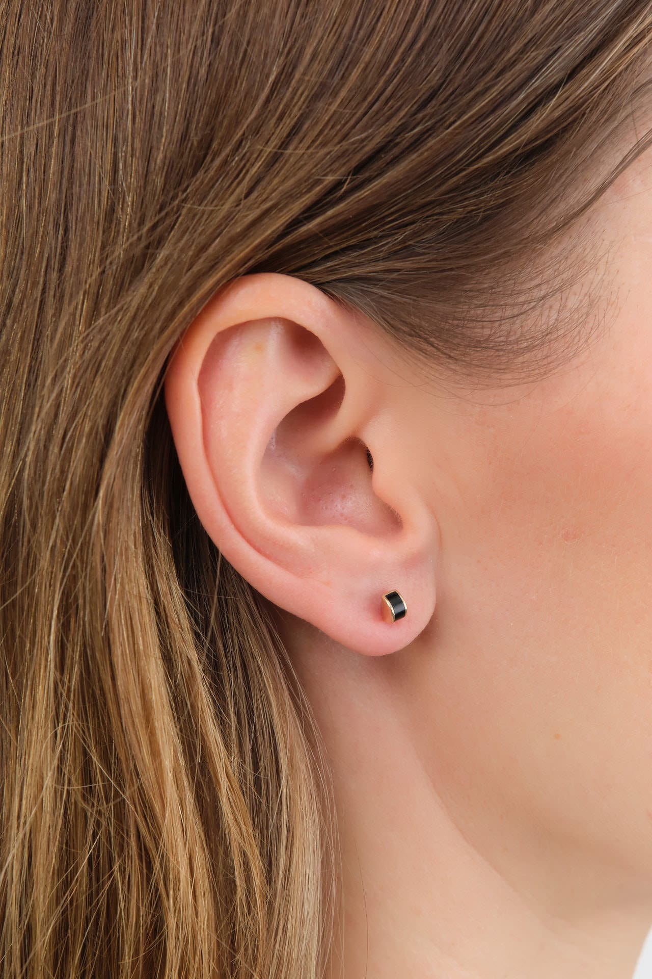 Young In The Mountains Jewelry Earrings Luna Stud Earrings in Black Jade Black Jade / Pair