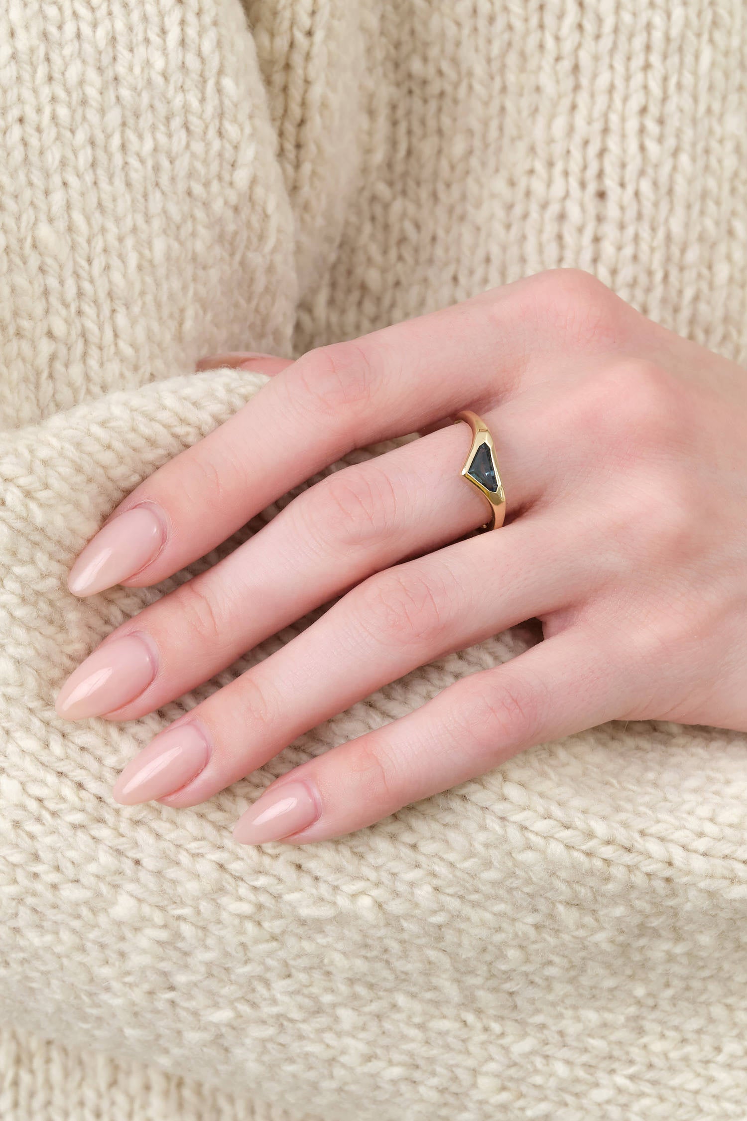 Makalu Sapphire Solitaire Ring in Gold by Young in the Mountains