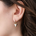 Mother Of Pearl Giza Earrings in Gold by Young in the Mountains