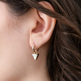 Mother Of Pearl Giza Earrings in Gold by Young in the Mountains