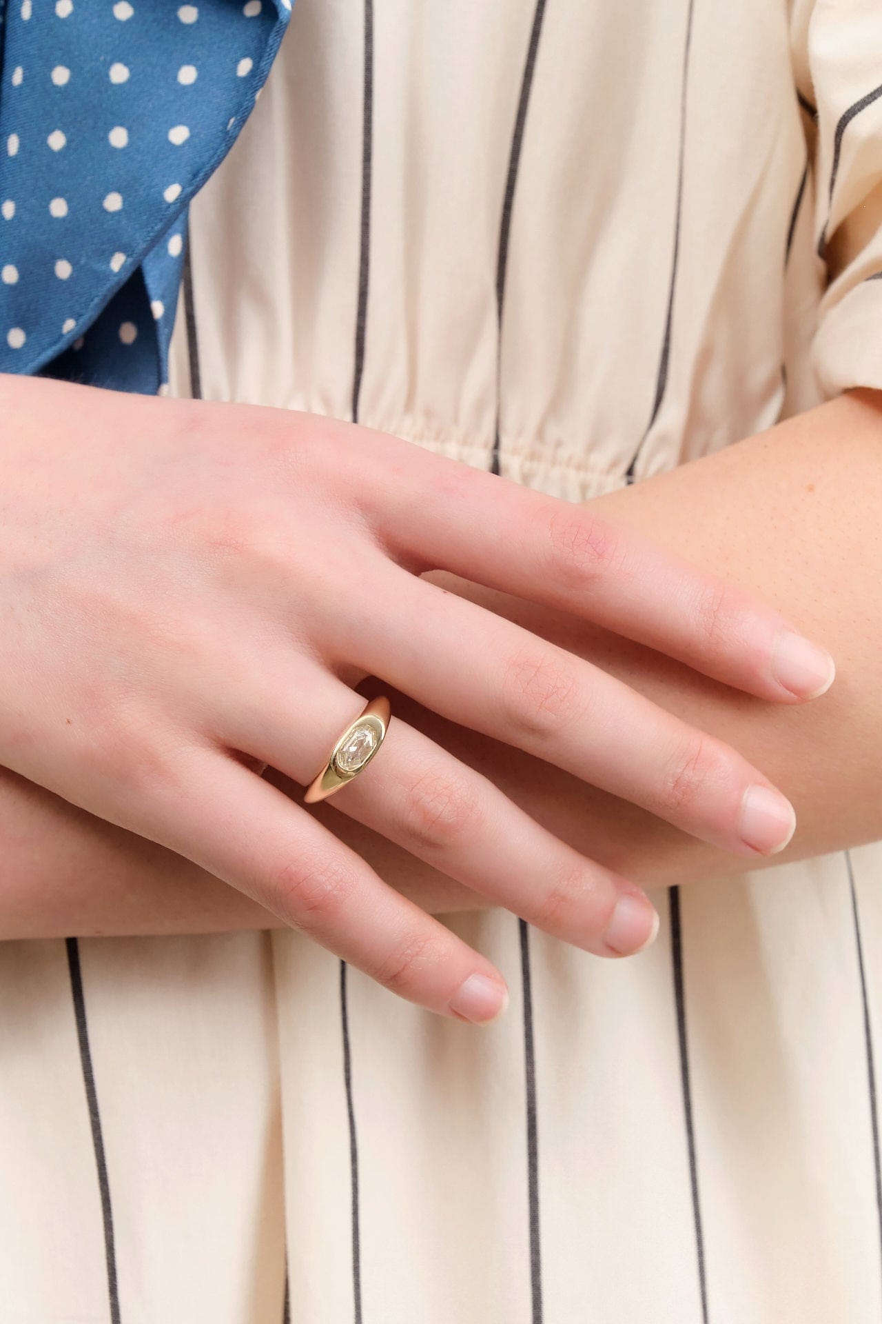 Young In The Mountains Jewelry Rings Okkekant Solitaire Diamond Ring 14K Yellow Gold / 6.5