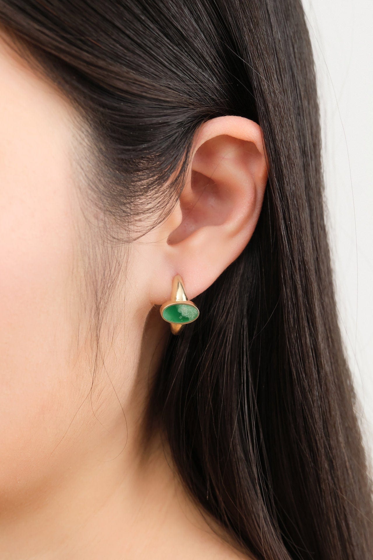 Young In The Mountains Jewelry Earrings Polaris Earrings in Lucin Variscite 14K Yellow Gold / Pair