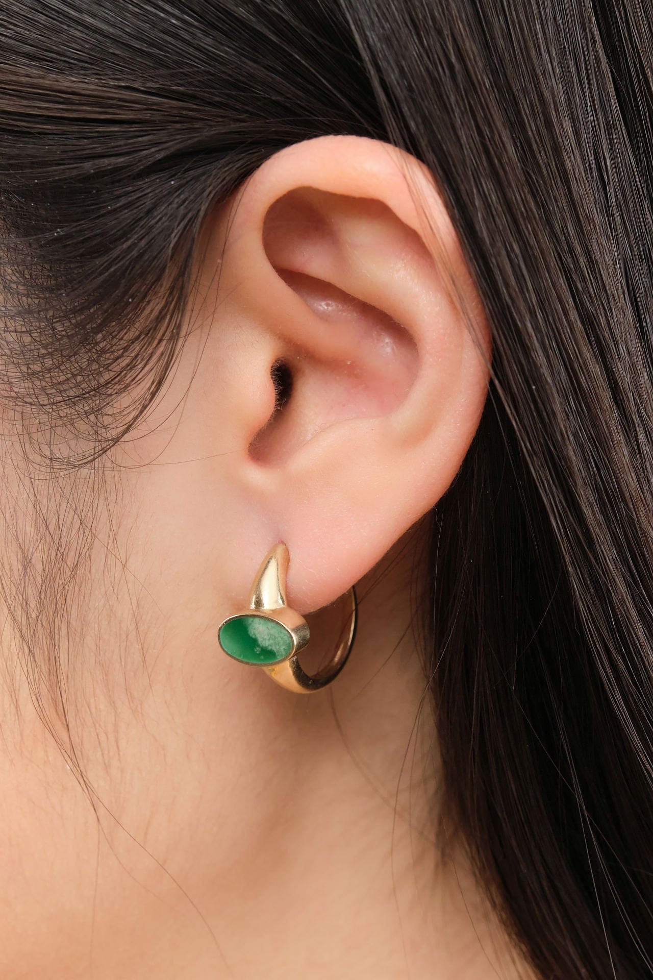 Young In The Mountains Jewelry Earrings Polaris Earrings in Lucin Variscite 14K Yellow Gold / Pair