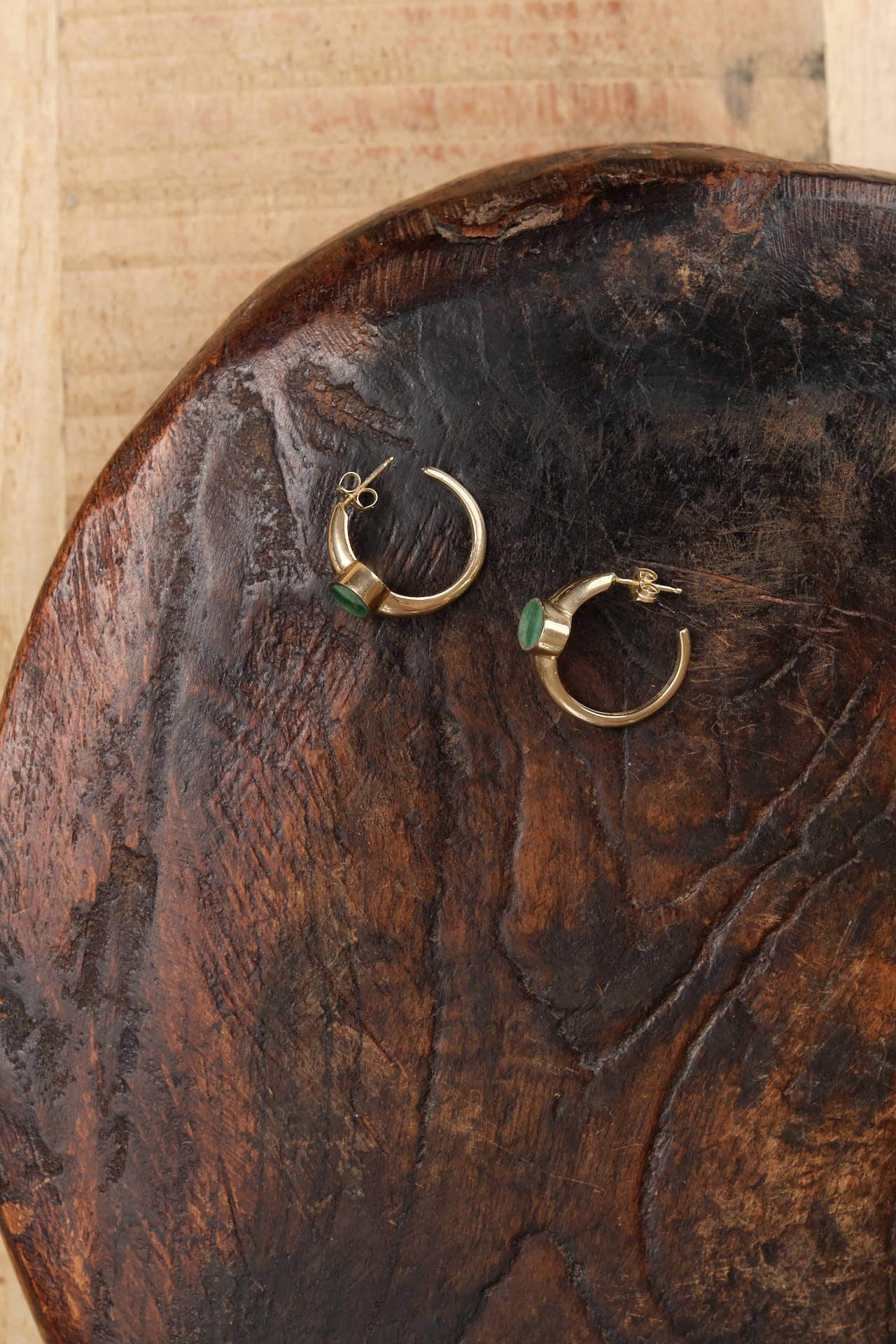 Young In The Mountains Jewelry Earrings Polaris Earrings in Lucin Variscite 14K Yellow Gold / Pair
