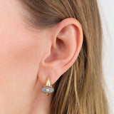 Young In The Mountains Jewelry Earrings Polaris Earrings in Madison Blue Agate Pearl and Madison Blue Agate / Pair