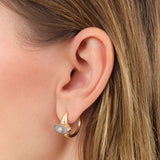 Young In The Mountains Jewelry Earrings Polaris Earrings in Madison Blue Agate Pearl and Madison Blue Agate / Pair