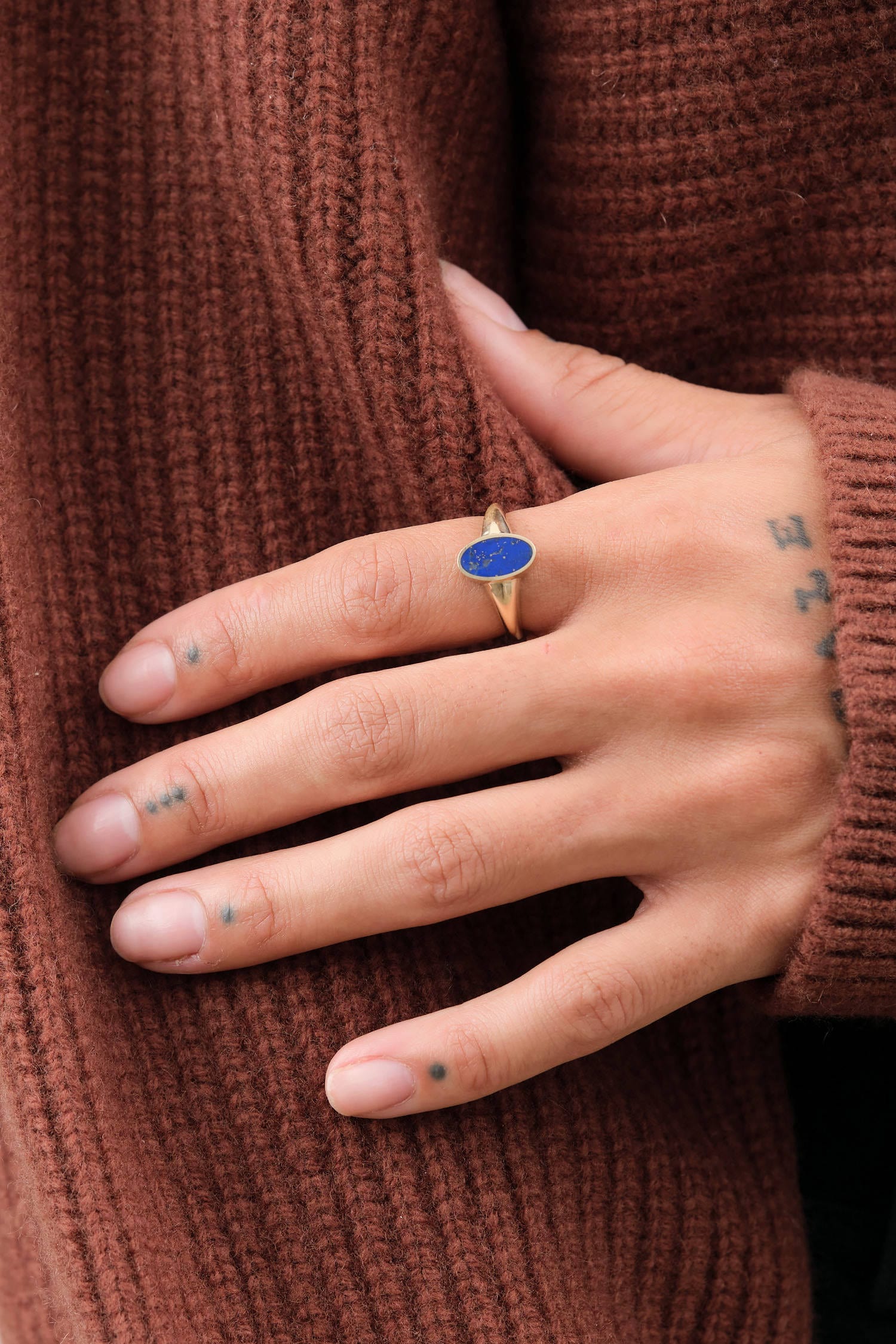Young In The Mountains Jewelry Rings Polaris Ring in Colorado Lapis 14K Yellow Gold / 7