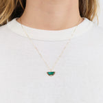 Young In The Mountains Jewelry Necklaces Rising Sol Necklace White Diamond and Turquoise / 18" Chain