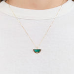 Young In The Mountains Jewelry Necklaces Rising Sol Necklace White Diamond and Turquoise / 18" Chain