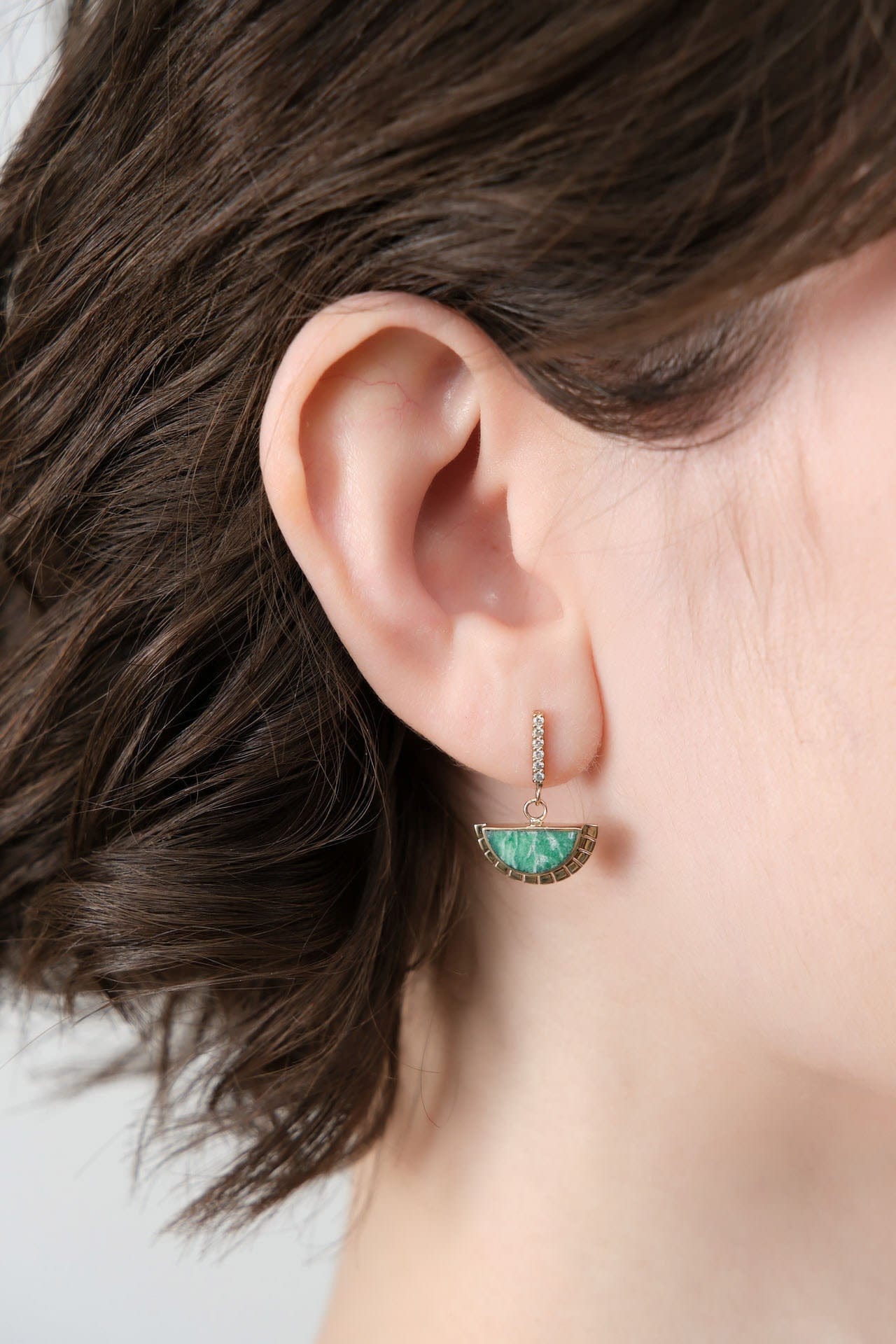 Young In The Mountains Jewelry Earrings Selene Diamond Bar Earrings White Diamond / Pair