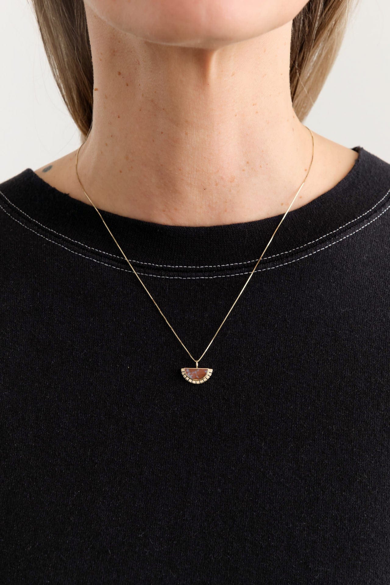 Young In The Mountains Jewelry Necklaces Selene Necklace 14K Yellow Gold / 18" Chain