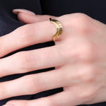 Serrated Aura Ring in 14K Yellow Gold by Young in The Mountains