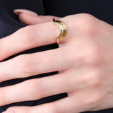 Serrated Aura Ring in 14K Yellow Gold by Young in The Mountains